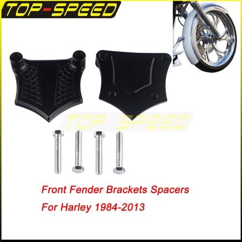 Motorcycle 1" / 25mm Black Fender Spacer Front Spacer Mudguard Bracket 5.50" Fender 23" 26" For Harley Touring 1984-2013