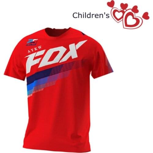 Kids motocross downhill jersey cycling team childrens jersey huup fox mtb jersey quick-drying T-shirt mountain bike jersey