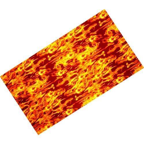 Home Decorative Film 50cm x 100cm PVA Dipping Print Flame Skulls Water Transfer Printing Flaming Film for Halloween Party Decor