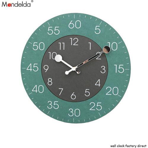 Eco-friendly FORESCOLOR Board Vintage Clocks Wall Retro Rustic Wood European Home Decor Arabic Numeral Dial Watches Easy to Hang