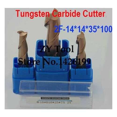 Cnc cutter tool tungsten alloy milling cutter HRC60 2F*14*14*35*100,CNC machine, milling machine, CNC milling tools, Nc tool
