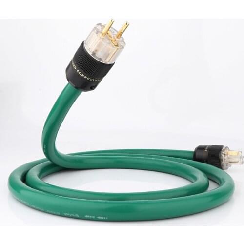 Hi-End Mains Power Cable HIFI European Standard Power Cord Cable with 24K Gold Plated EU European Schuko Power Connector IEC