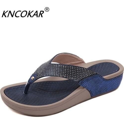 Hot! Summer New Female Cool Drag Drilling Slope With Large Size Comfortable Slippers Beach Shoes Big yards 35-42