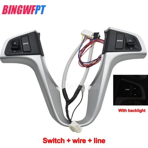Steering Wheel Button Audio Volume Music Control Button Switch With Backlight For Hyundai VERNA SOLARIS