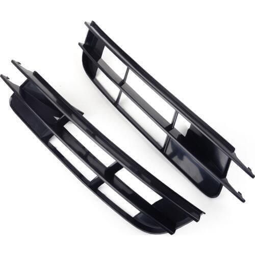 DWCX 1Pair Plastic Front Lower Bumper Cover Fog Light Grille Fit for Audi Q7 2007 2008 2009 4L0807681 4L0807682