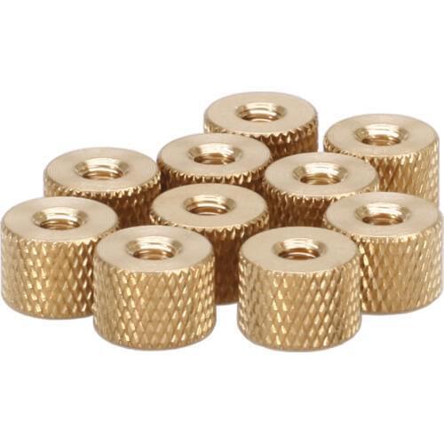 M2 2.5 3 4 Knurled Nut Brass Thumb Nut,Brass Knurled Nut,Pack of 10