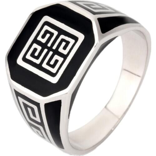 BOCAI New solid s925 pure silver jewelry temperament man ring simple domineering fashion silver ring for man