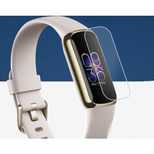 5pcs Soft TPU Clear Protective Film For Fitbit Luxe Band Smart Wristband Display Screen Protector Cover Smartband Protection