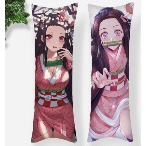 Long Pillowcase Demon Slayer Kamado Nezuko Body Pillow Cover Men Women Home Bedroom Rectangle Sleep Decoration Accessories 0618