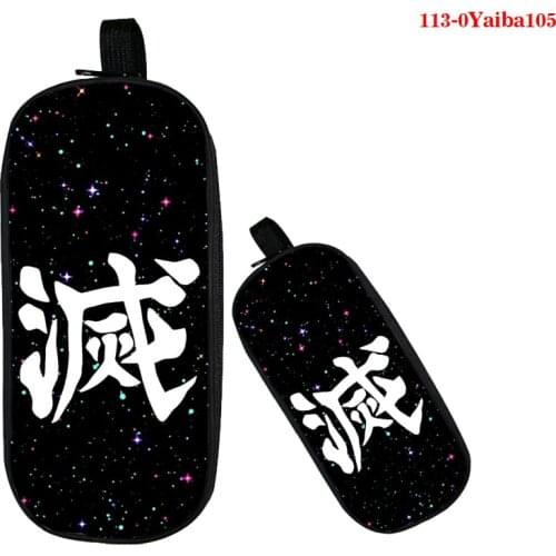 Anime Demon Slayer Kimetsu No Yaiba Kamado Tanjirou Pencilcase Cute Double Layer Pencil Bag Anime 3d Pencil Box Kids Stationery