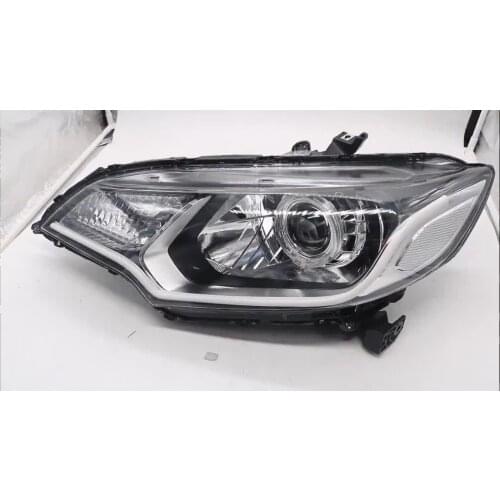 Totally DIY manual made retrofit Headlight Assembly for Honda-Fit -Jazz 2014-2018 with HD Hella-5 lens LED Angel Eye DRL