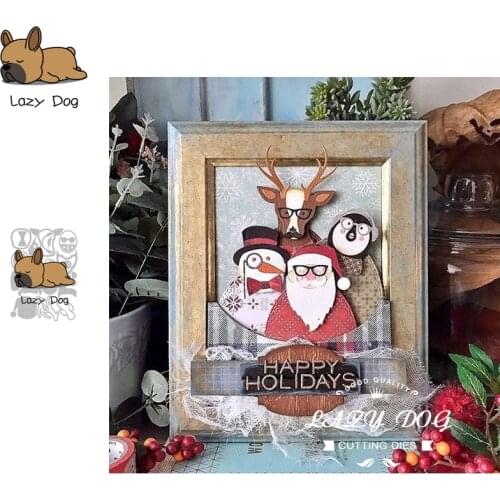 Christmas Deer Santa Claus Metal Cutting Dies Scrapbooking Stencil DIY Craft Embossing Die Cuts Card Making New Dies For 2019