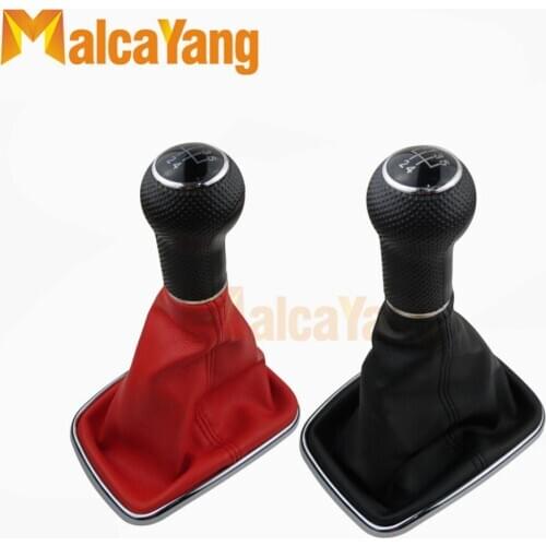 12mm 5 Speed Shifter Stick Shift Knob With Dust-proof Cover Gear Shift For Volkswagen 99-04 Golf 4 IV MK4 G-TI R32 Bora Je-tta