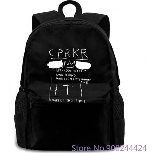 CPRKR Basquiat Charlie Parker Mens Adult Printed Hipster Five Colors women men backpack laptop travel school adult