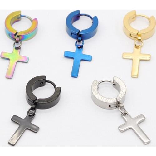 Fashion Cross-Shaped#Stars-Shaped#Moon-Shaped Eardrop Women Hip Hop Female Ear Nail Personality Ear Stud Earrings Made In China