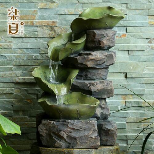Seven summer lotus rockery water water fountain company hotel business gifts gifts Chinese courtyard decoration
