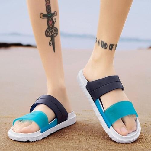 Men Slippers Outdoor Beach Women Flip Flops 2021 EVA Non-slip Summer Casual Shoes Slides Men Black Sandal Simple Classify