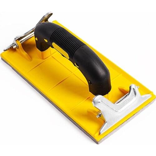 Sanding Block Sandpaper Holder Dry Wall Hand Sander with Anti-slip Black Handle, Manual Hand Sander for Wood, 185x90mm