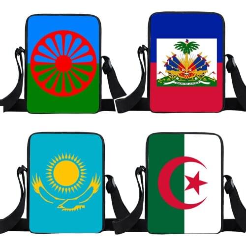 Arabic Algerie Messenger Bag Haitian Saudi Arabia Flag Kazakhstan Ladies Fashion Handbags Bohemian Gipsy Girl Cross Bags Gift