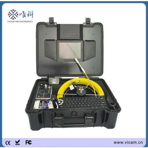 Vicam 8 inch LCD monitor 50m meter counter waterproof sewer pipe drain inspection camera for sale V8-3188KC