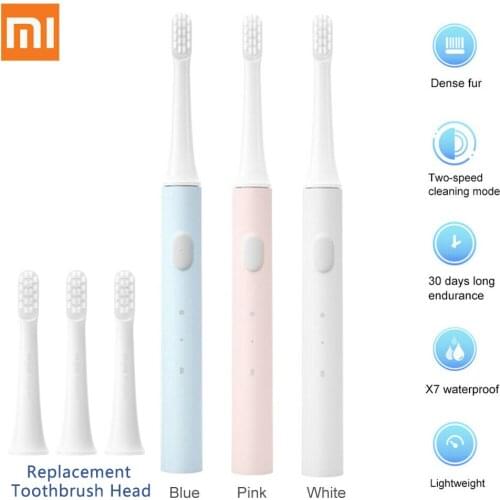 Xiaomi Mijia T100 Sonic Electric Toothbrush Mi Smart Tooth Brush Colorful USB Rechargeable IPX7 Waterproof For Toothbrushes head
