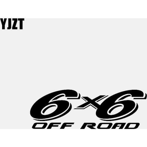 YJZT 13.4CM*4.6CM 6x6 "OFF ROAD" CAR STICKER VINYL DECAL Black/Silver C3-0949
