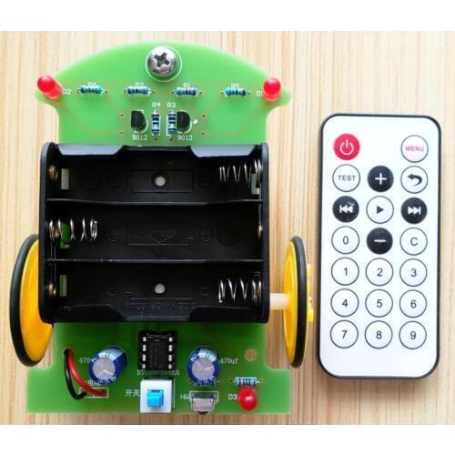 Parts) Infrared remote control smart car kit toy car MCU electronic production DIY design Accessories