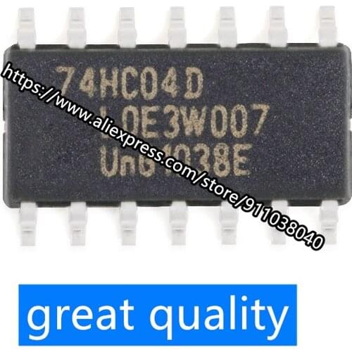 10pcs/lot 74HC04 74HC04D HC04,SOT108-1 SMD Hex inverter,SOP-14, ICs New Original