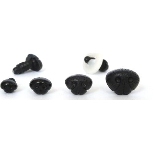 30pcs Black Plastic Safety Noses For Teddy Bear Doll Animal Puppet Crafts Children DIY Doll toys Accessories dog Puppy Nose