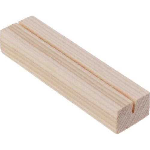 27RA Natural Wood Memo Clips Photo Holder Clamps Stand Card Desktop Message Crafts