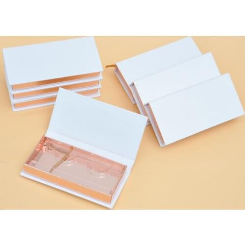 50/pack Wholesale Eyelashes Box Package Lash Boxes Packaging Custom Logo Faux Cils 25mm Mink Eyelashes Makeup White Case Vendor