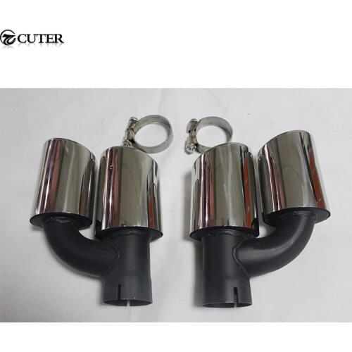 A6 C7 S6 Car body kit rear bumper exhaust pipes tail throat for Audi A6 C7 S6 12-16