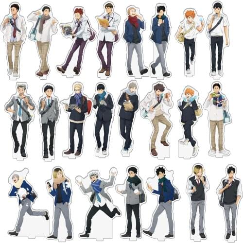 Anime Haikyuu!! Hinata Shoyo Tobio Kageyama Kei Tsukishi Acrylic Figure Stand Display Model Desktop Decor Shopping Series Gift