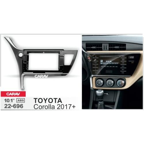 10.1" Car Fascia Facia Dash Kit Compatible for TOYOTA Corolla (E170) 2016+ 22-696