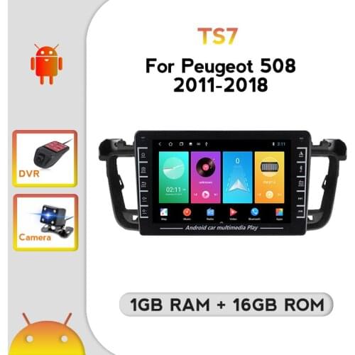 TomoStrong Car Auto Radio IPS DSP For Peugeot 508 2011-2018 Android Video Player Multimedia Carplay WIFI GPS FM 1080P Navigation