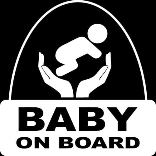 Car Styling Baby on Board Vinyl Stickers Cute Design Waterproof Car Sticker and Decal