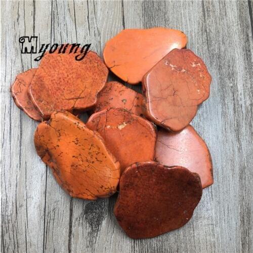 Orange Turquoises Slice Beads, Wholesale Center Trilled Howlite Beads, Boho Jewelry DIY Findings, MY1669