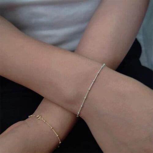 Stainless steel bracelet, dew bracelet, now popular, fashionable gypsophila beanie bracelet Small round bead bracelet