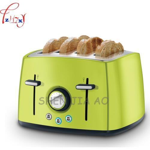 Household automatic breakfast toaster multi-function 4 toast driver stainless steel toast slice machine toast 1600w 1PC
