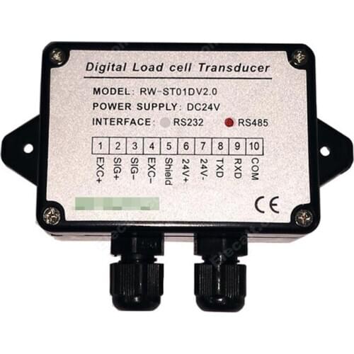 Weighing Force Sensor Transmitter RW-ST01D Load Cell Amplifier RS485/RS232 DC24V precision 0.1