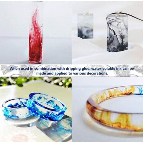 10ML Epoxy Resin Diffusion Pigment Epoxy Resin Pigment Dye Jewelry Diffusion Ink Colorant Liquid Resin Alcohol Making Ink O6E1