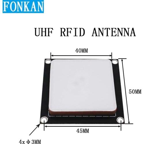 FA-302 50*50mm Double-Fed UHF RFID 865-868MHz or 92-928Mhz 2dBi Ceramic Antenna For Reader Assembled