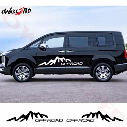 Mountain Graphics Car Body Stickers Sport Styling Door Side Decor Stickers Vinyl Decals For-Mitsubishi Delica D5 L400