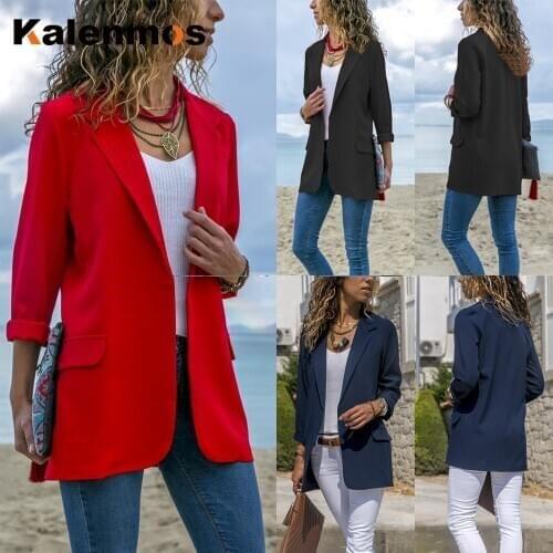 Женские пиджаки блейзеры Kalenmos China At AliExpress