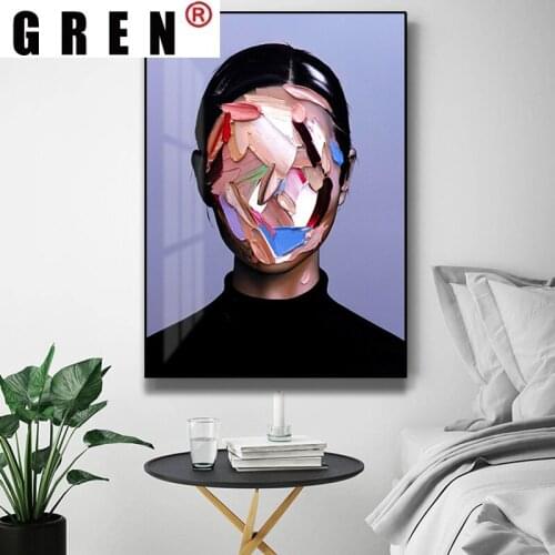 GREN Canvas Painting Abstract Portraits Paintings Wall Pictures Modern Wall Art Abstract Print Figure Print Poster Home Decor