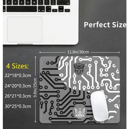 Balance Of The Tribes Mouse Pad DIY Print Yin Yang Autobot Decepticon Tribal Circuit Board Robot