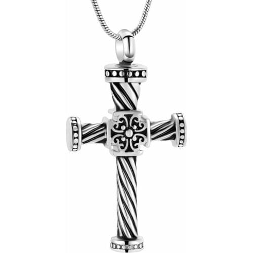 Cross Urn Necklace for Ashes Cremation Jewelry Stainless Steel Ashes Keepsake Memorial Jewelry Urn Jewelry for Loved One