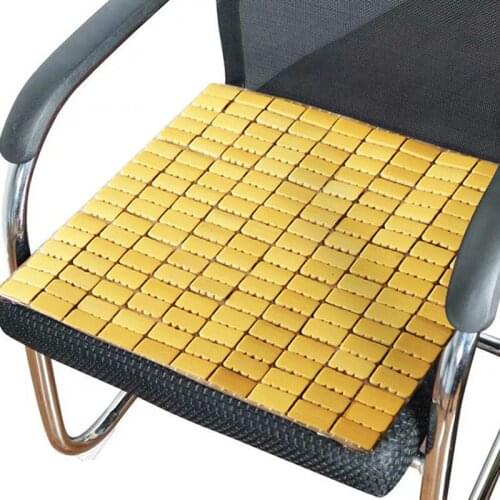 Bamboo Seat Cushion Summer Chair Seat Pad Breathable Car Interior Seat Cover Cushion Pad Mat for Auto Supplies Office Chair