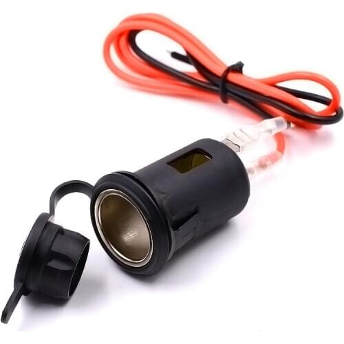 Hot Sale 12V 24V Motoecycle Cigarette Lighter Waterproof Power Motorcycle ATV Cigarette Lighter Socket Plug With Wire