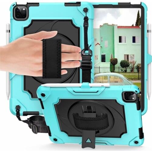 Fashion Shockproof Case for iPad Air 4 10.9 Pro 11" 2020 2018 3 in 1 Silicone PC Hybrid Armor Shell Full Protect Stand Cover